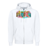 White you are enough Zipper Hoodie - NancyCooperArtShop
