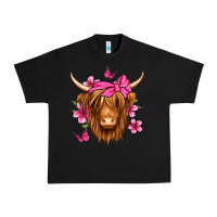 Black floral pink bandana longhaired cow Urban Heavy Tee - Jasminsmagicworld