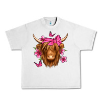 Lunar Rock floral pink bandana longhaired cow Urban Heavy Tee - Jasminsmagicworld