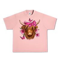 Salmon floral pink bandana longhaired cow Urban Heavy Tee - Jasminsmagicworld