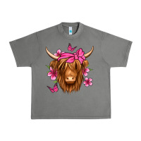 Tornado floral pink bandana longhaired cow Urban Heavy Tee - Jasminsmagicworld
