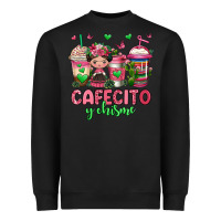 Black cafecito y chisme coffee cups Heavyweight Sweatshirt - Jasminsmagicworld