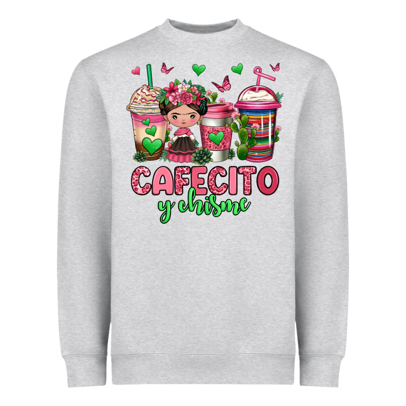 Cafecito Y Chisme Coffee Cups Heavyweight Sweatshirt by Jasminsmagicworld | Teevron