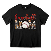 Black baseball mom Heavy Core Tee - texasbilliewilder