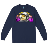 Navy dogecoin to the mars Long Sleeve Tee - Jasminsmagicworld