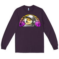 Plum dogecoin to the mars Long Sleeve Tee - Jasminsmagicworld
