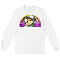 White dogecoin to the mars Long Sleeve Tee - Jasminsmagicworld