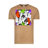 Vintage Camel boo ghosts seamless pattern Vintage Tee - BundleAndBundleShop