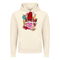 Vintage Artic valentines day teacher gnome Vintage Hoodie - RanaPortraitStore