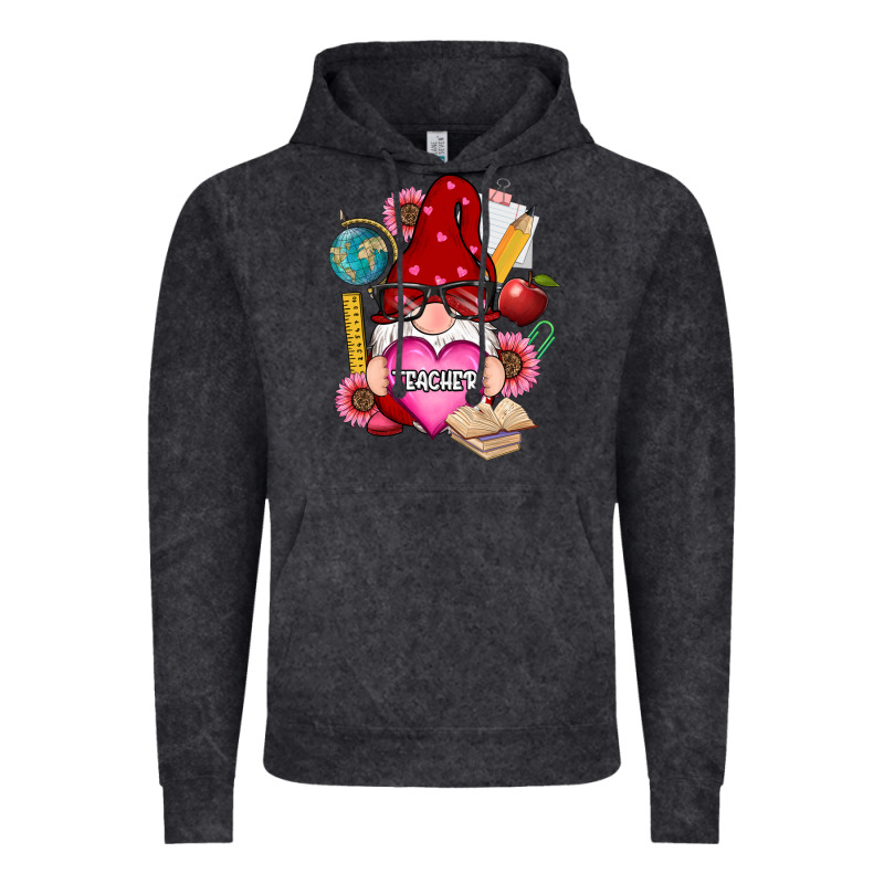 Valentines Day Teacher Gnome Vintage Hoodie by RanaPortraitStore | Teevron