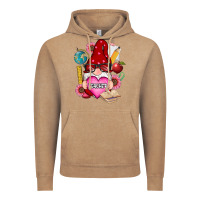 Vintage Coffee valentines day teacher gnome Vintage Hoodie - RanaPortraitStore