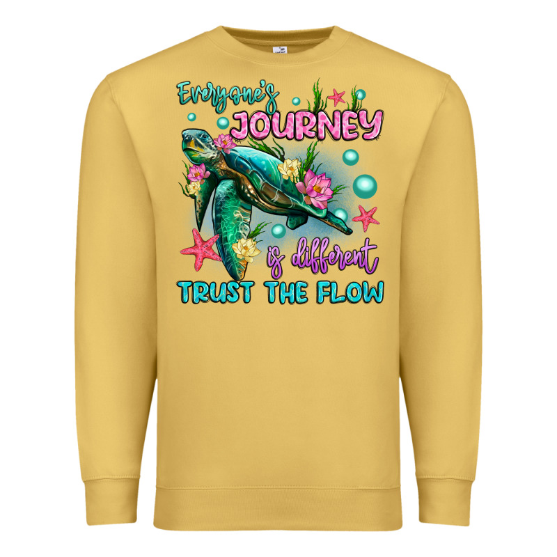 Everyone's Journey Is Different Trust The Flow Premium Sweatshirt by Artiststas | Teevron