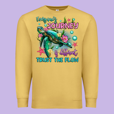 Everyone's Journey Is Different Trust The Flow Premium Sweatshirt Designed By Artiststas