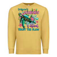Antique Gold everyone's journey is different trust the flow Premium Sweatshirt - Artiststas