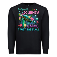 Black everyone's journey is different trust the flow Premium Sweatshirt - Artiststas