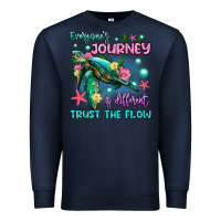 Navy everyone's journey is different trust the flow Premium Sweatshirt - Artiststas