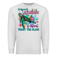 Oatmeal Heather everyone's journey is different trust the flow Premium Sweatshirt - Artiststas