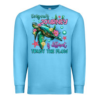 Ocean Blue everyone's journey is different trust the flow Premium Sweatshirt - Artiststas