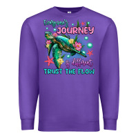 Purple everyone's journey is different trust the flow Premium Sweatshirt - Artiststas