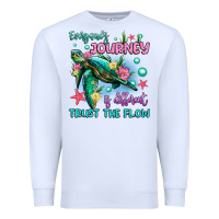 White everyone's journey is different trust the flow Premium Sweatshirt - Artiststas