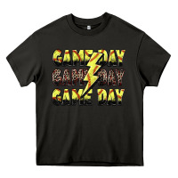 Asphalt game day game day softball lightning bolt Heavy Core Tee - Zillion Design Studio