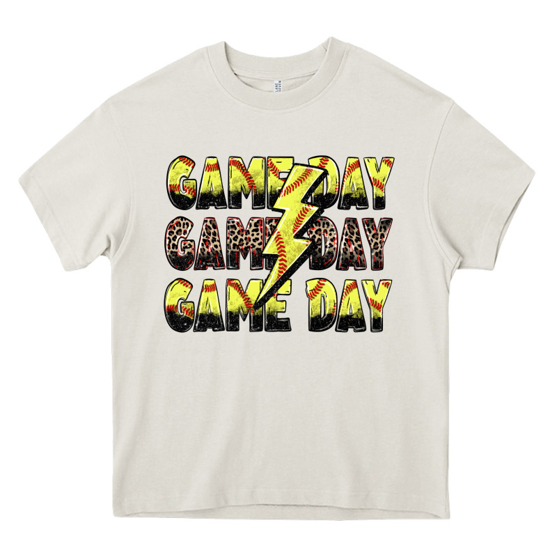 Game Day Game Day Softball Lightning Bolt Heavy Core Tee by Zillion Design Studio | Teevron