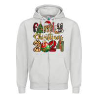 Dove Grey family christmas 2024 Zipper Hoodie - MaliasSmallBusiness