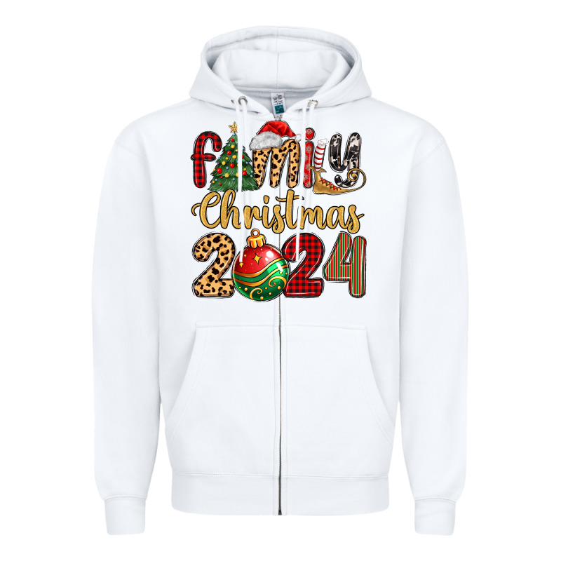 Family Christmas 2024 Zipper Hoodie by MaliasSmallBusiness | Teevron