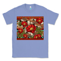 Colony Blue red flower and cactus with cowhide and aztec Classic Tee - Artiststas
