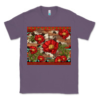 Lavender red flower and cactus with cowhide and aztec Classic Tee - Artiststas
