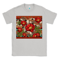 Moon Dust red flower and cactus with cowhide and aztec Classic Tee - Artiststas