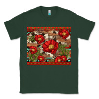 Sports Green red flower and cactus with cowhide and aztec Classic Tee - Artiststas