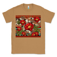 Toasted Coconut red flower and cactus with cowhide and aztec Classic Tee - Artiststas