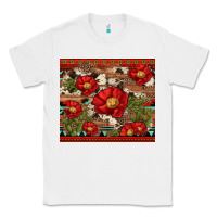 White red flower and cactus with cowhide and aztec Classic Tee - Artiststas