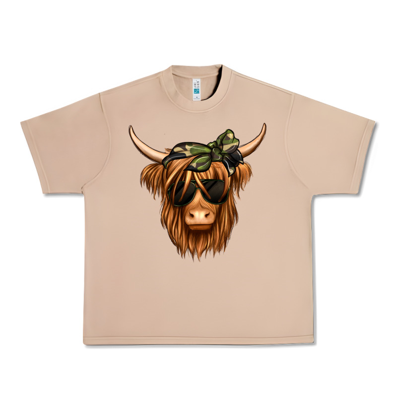 Camouflage Long Haired Cow Urban Heavy Tee by Jasminsmagicworld | Teevron