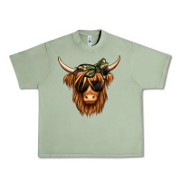 Oil Green camouflage long haired cow Urban Heavy Tee - Jasminsmagicworld