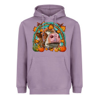 Lavender Fall Cow Rainbow Heavyweight Hoodie - LillyAllenDesigns