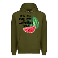 Army Green Watermelon Crawl Premium Hoodie - Bettercallsaul