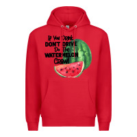 Red Watermelon Crawl Premium Hoodie - Bettercallsaul
