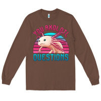 Chestnut you axolotl questions 80's retro sunset Long Sleeve Tee - Jasminsmagicworld