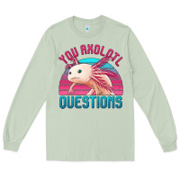 Matcha you axolotl questions 80's retro sunset Long Sleeve Tee - Jasminsmagicworld