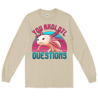 Mushroom you axolotl questions 80's retro sunset Long Sleeve Tee - Jasminsmagicworld