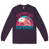 Plum you axolotl questions 80's retro sunset Long Sleeve Tee - Jasminsmagicworld
