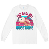 White you axolotl questions 80's retro sunset Long Sleeve Tee - Jasminsmagicworld