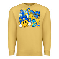 Antique Gold retro disco ball the lucky few smile face Premium Sweatshirt - Artiststas