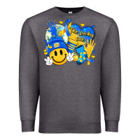 Charcoal Heather retro disco ball the lucky few smile face Premium Sweatshirt - Artiststas