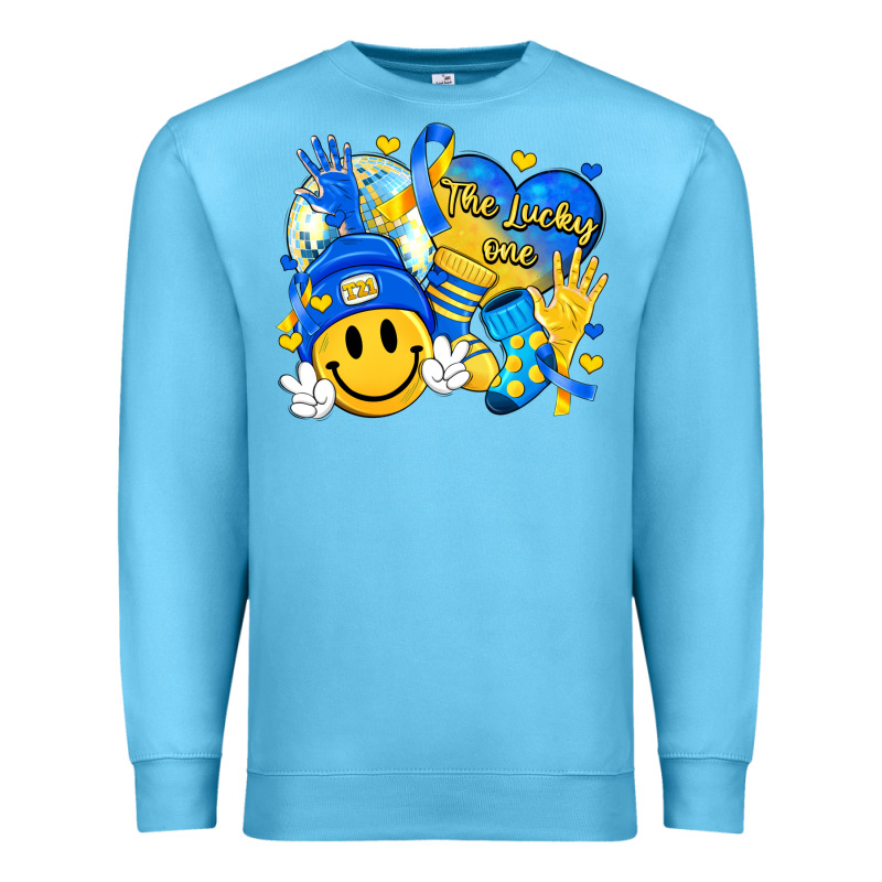 Retro Disco Ball The Lucky Few Smile Face Premium Sweatshirt by Artiststas | Teevron