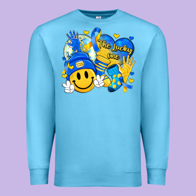 Retro Disco Ball The Lucky Few Smile Face Premium Sweatshirt Designed By Artiststas