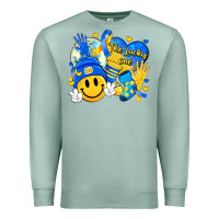 Seafoam retro disco ball the lucky few smile face Premium Sweatshirt - Artiststas