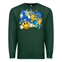 Sports Green retro disco ball the lucky few smile face Premium Sweatshirt - Artiststas